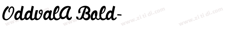 OddvalA Bold字体转换